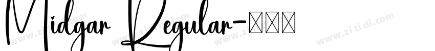 Midgar Regular字体转换